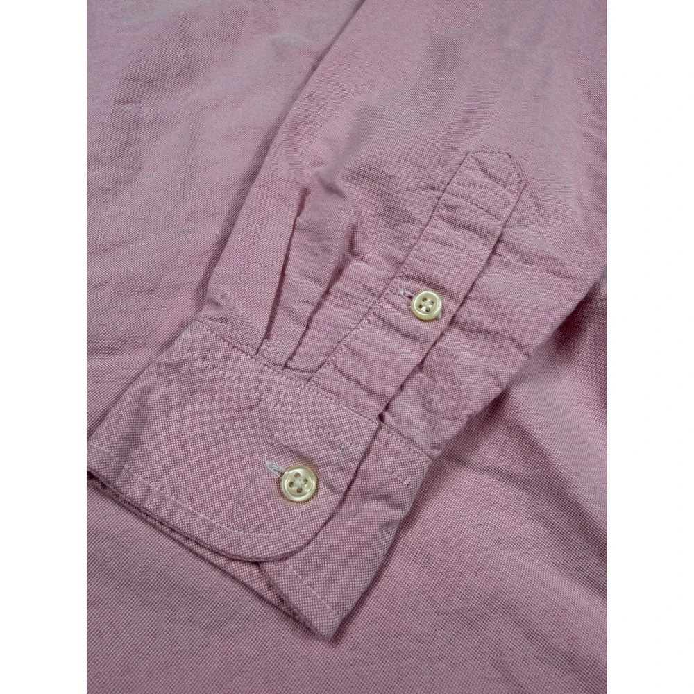 Ralph Lauren Boys Pink Oxford Button Down Shirt Long Sleeve Size 14 Pony Logo
